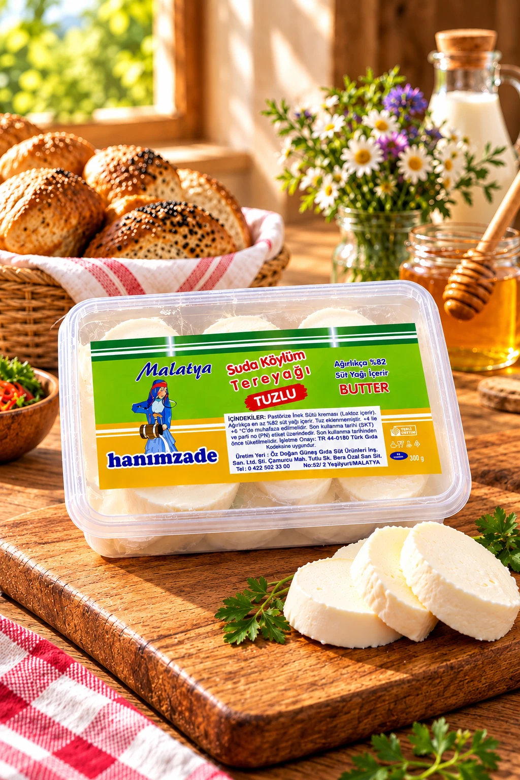 Malatya Tereyağı - Hanımzade Tuzlu Suda Köylüm 300 GR ambalajı