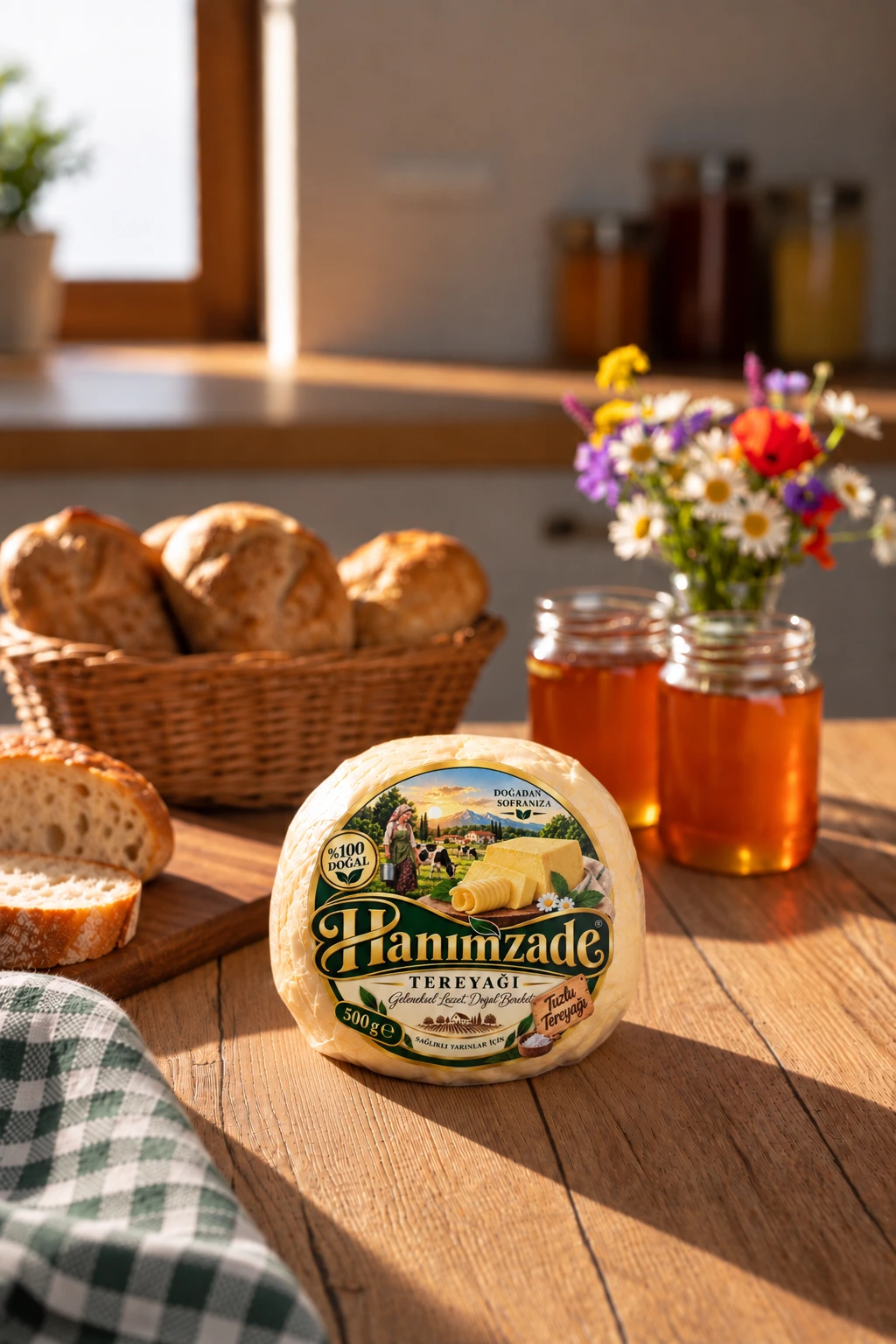 Malatya Tereyağı - Hanımzade Tuzlu Topak 500 GR ambalajı
