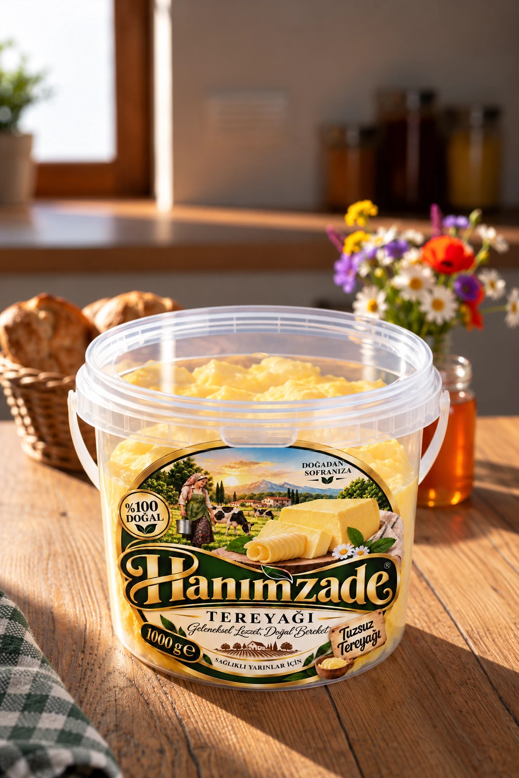 Hanımzade Tuzsuz PET 1000 GR ambalajı