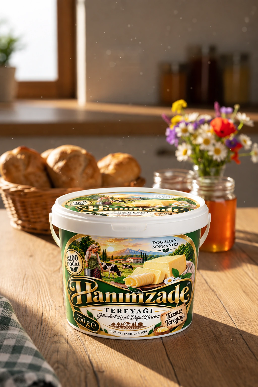 Malatya Tereyağı - Hanımzade Tuzsuz Tereyağı 750 GR ambalajı