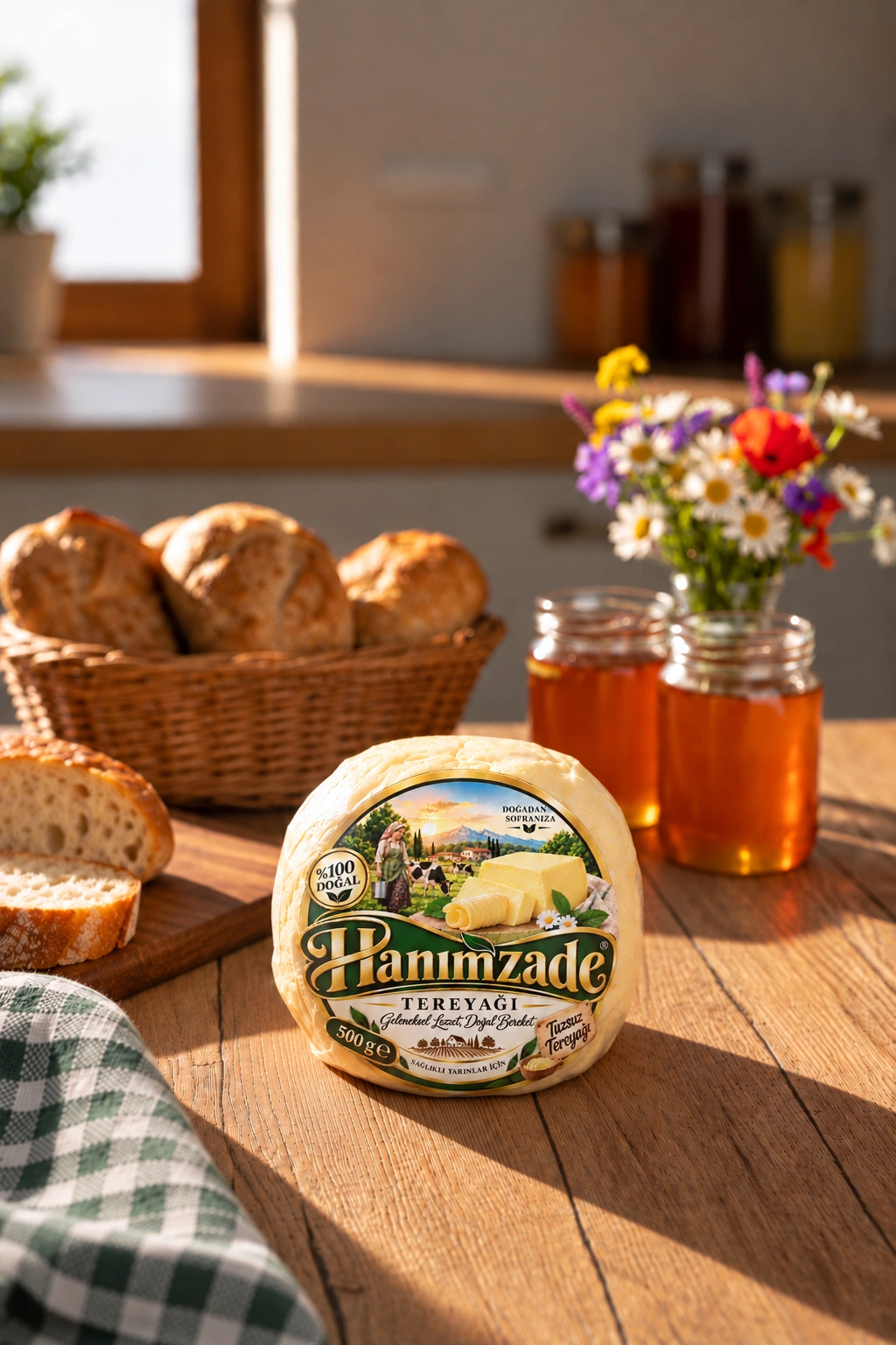 Malatya Tereyağı - Hanımzade Tuzsuz Topak 500 GR ambalajı